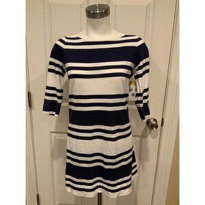 Lilly Pulitzer Navy Blue & White Striped Cassie Mini Dress, Size XS